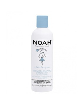 NOAH Kids 2in1 Shampoo & Conditioner Šampūnas ir kondicionierius su pienu ir cukrumi vaikams, 250ml