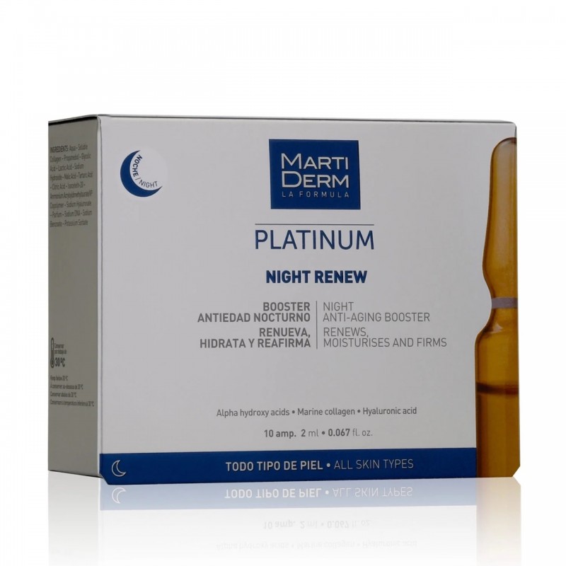 MARTIDERM ATKURIAMOSIOS NAKTINĖS VEIDO AMPULĖS NIGHT RENEW 10 vnt.