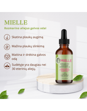 ORGINALUS Mielle Rosemary Mint Scalp & Hair Strength, Atstatantis plaukų aliejus 59ml