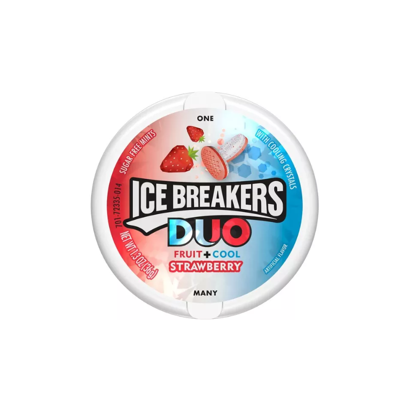 Pastilės ICE BREAKERS DUO (STRAWBERRY), 36g