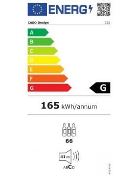Caso WineExclusive 38 laisvai pastatomas išmanusis vyno šaldytuvas, kompresorine technologija