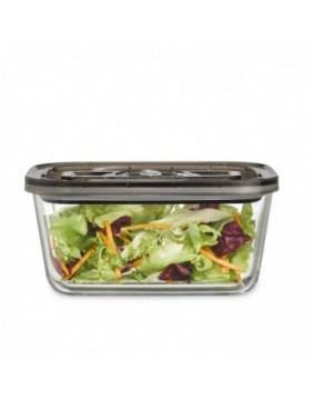 Stiklinis vakuuminis indas Caso VacuBoxx Eco L su plastikiniu dangčiu, permatomas