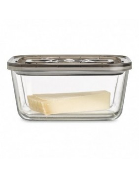 Stiklinis vakuuminis indas Caso VacuBoxx Eco L su plastikiniu dangčiu, permatomas