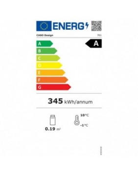 Caso | Barbecue Cooler | S-L | Energy efficiency class A | Free standing | Stainless steel