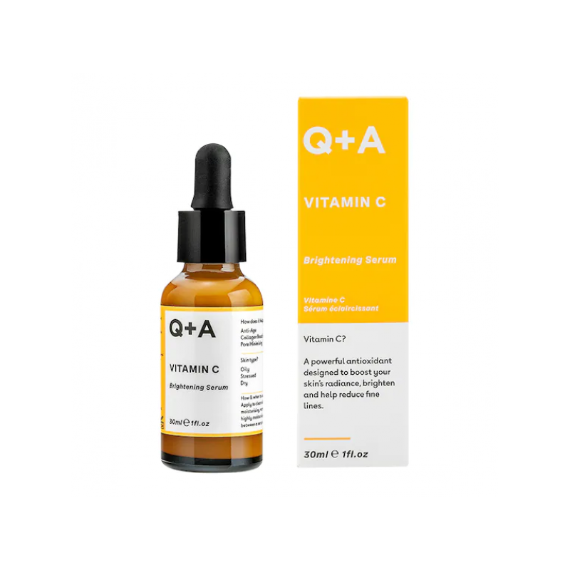 Q+A Vitamin C Skaistinamasis veido serumas, 30ml