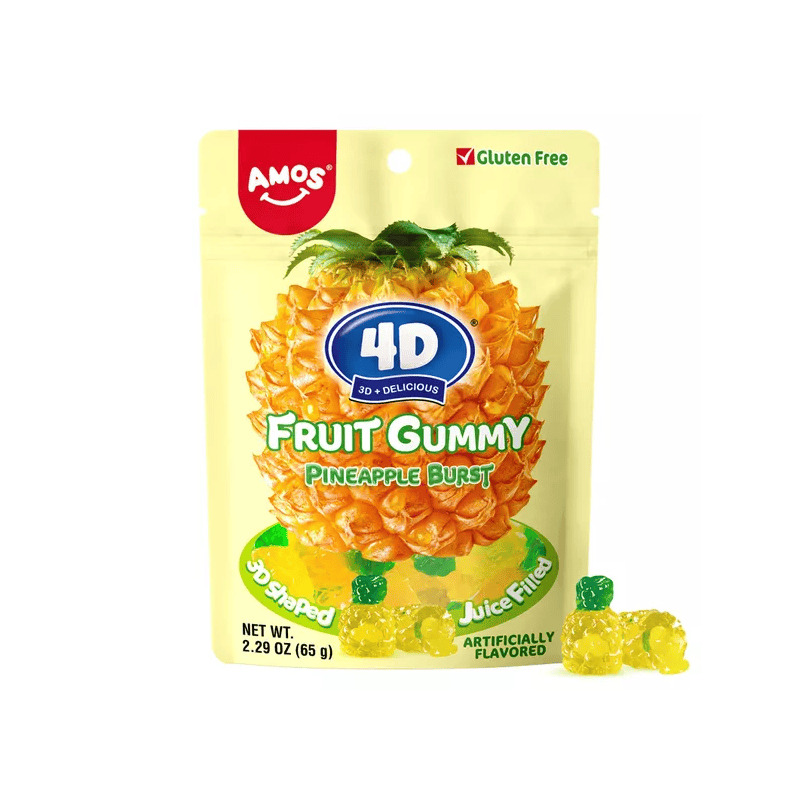 Guminukai AMOS 4D FRUIT GUMMY (PINEAPPPLE BURST), 65g
