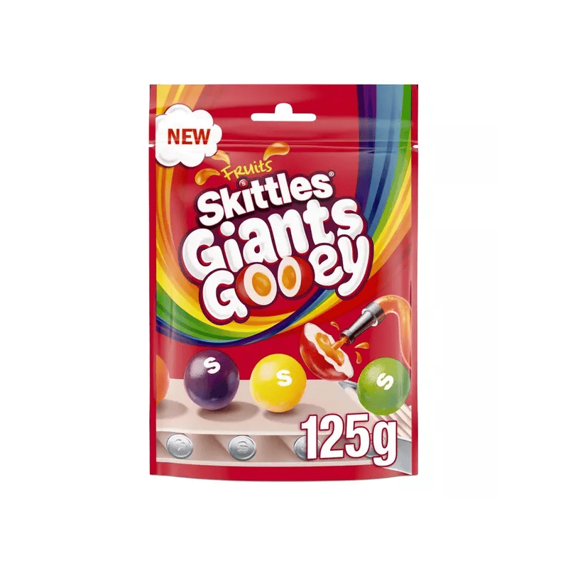 Kramtomi saldainiai SKITTLES GIANTS GOOEY, 125g