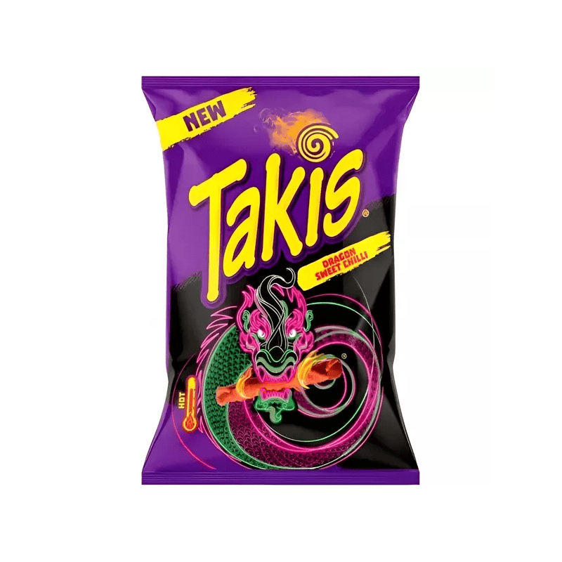 Kukurūzų traškučiai TAKIS (DRAGON SWEET CHILLI), 100g