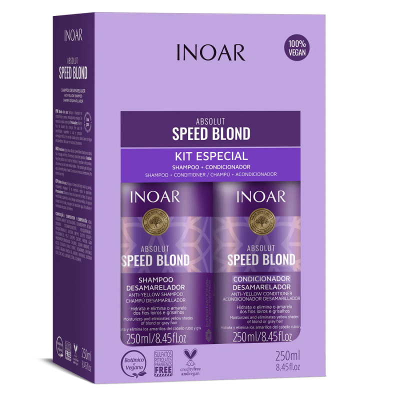 INOAR Absolut Speed Blond Duo Kit - priemonių rinkinys šviesiems plaukams
