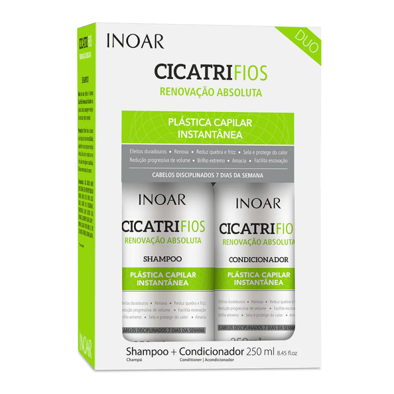 INOAR CicatriFios Duo Kit - plauko struktūrą atkuriantis priemonių rinkinys