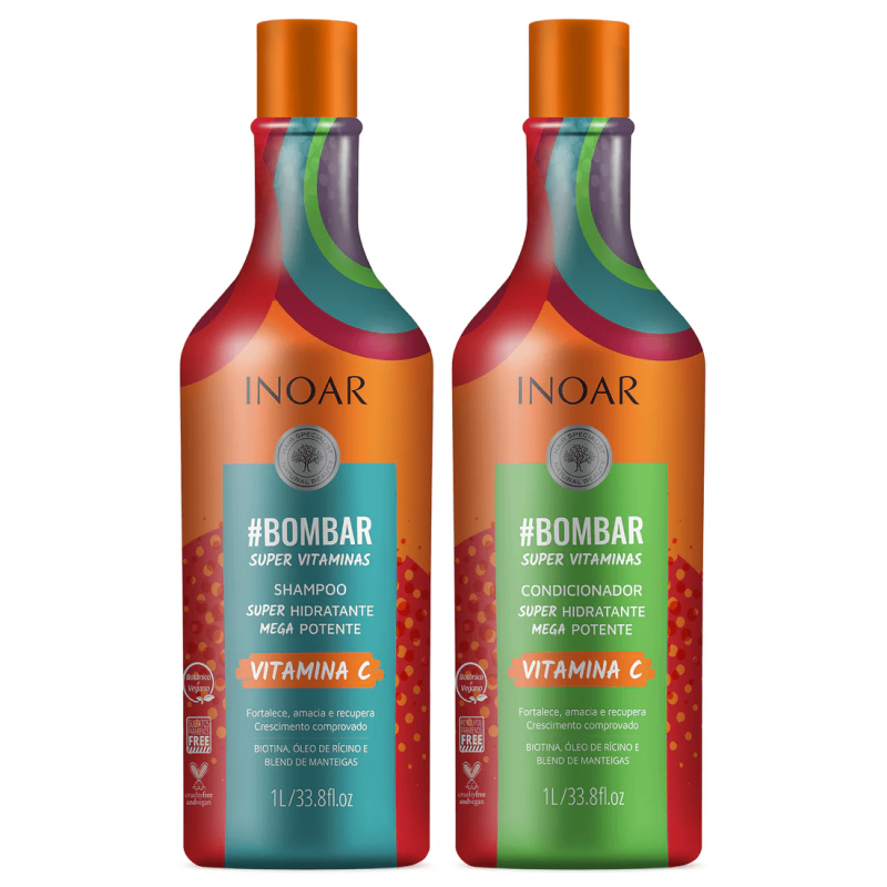 INOAR Bombar Super Vitamin Duo Kit - rinkinys praturtintas vitaminais 2x1000 ml
