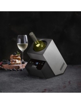 Caso | Wine Cooler | WineCase Deluxe Inox | Bottles capacity 1 | Black/Silver