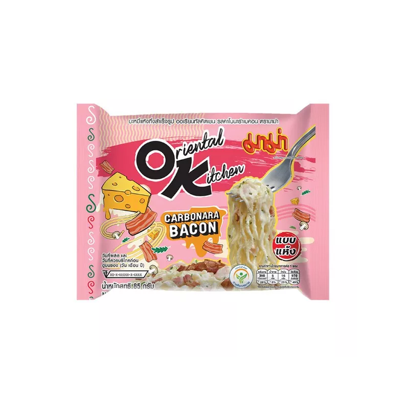 Greitai paruošiami makaronai ORIENTAL KITCHEN (CARBONARA BACON), 85g