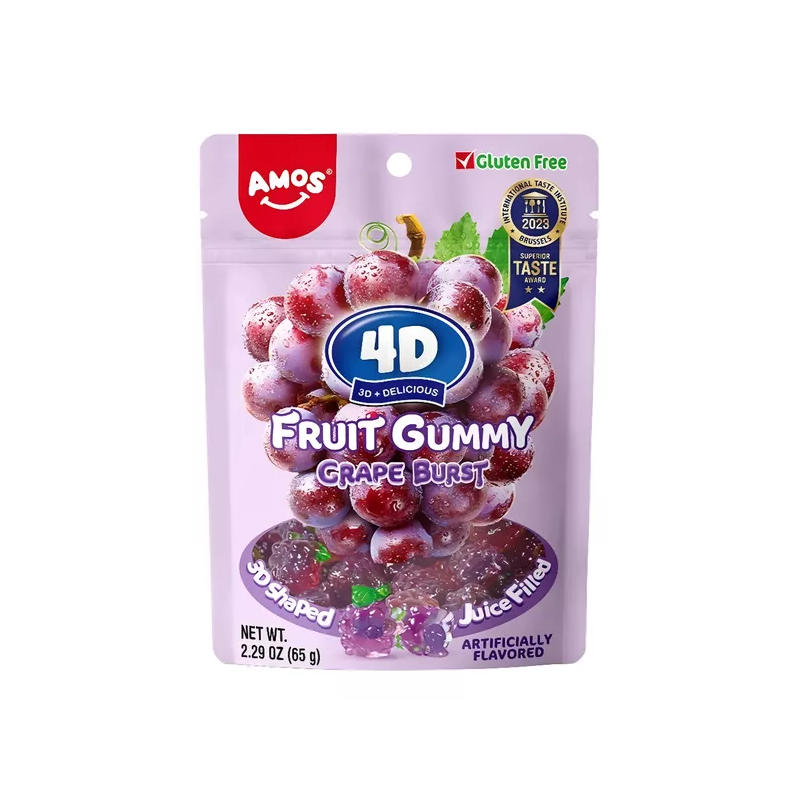 Guminukai AMOS 4D FRUIT GUMMY (GRAPE BURST), 65g