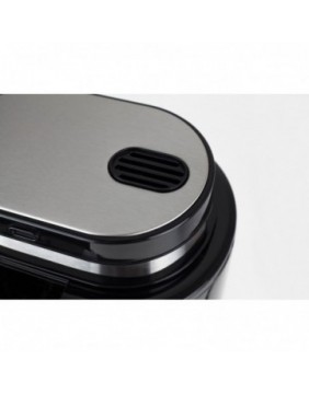 CASO Design Compact – kompaktiška kavavirė su integruotu malūnėliu (600 W, juoda/nerūdijantis plienas)