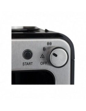 CASO Design Compact – kompaktiška kavavirė su integruotu malūnėliu (600 W, juoda/nerūdijantis plienas)