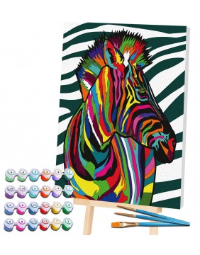 Splat Planet tapyba pagal skaičius, ZEBRAS 30x40 cm