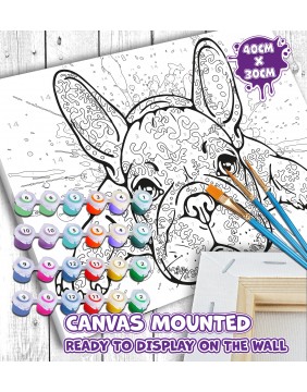 Splat Planet tapyba pagal skaičius, PRANCŪZŲ BULDOGAS 30x40 cm