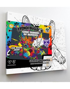 Splat Planet tapyba pagal skaičius, PRANCŪZŲ BULDOGAS 30x40 cm