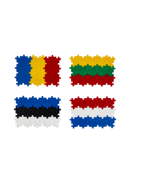 Plus Plus konstruktorius, Pasaulio vėliavos, 700 det.