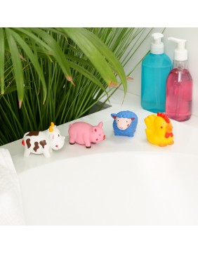 LUDI maudymosi žaislų komplektas, Ūkio gyvūnai, 4 vnt.