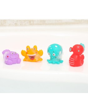 LUDI maudymosi žaislų komplektas, Jūros gyvūnai, 4 vnt.
