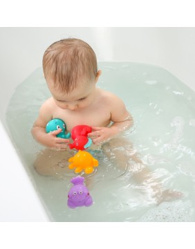 LUDI maudymosi žaislų komplektas, Jūros gyvūnai, 4 vnt.