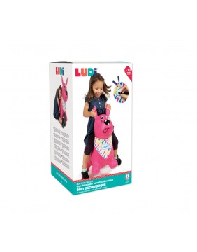 LUDI šokliukas, rožinis šuo