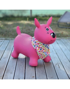 LUDI šokliukas, rožinis šuo