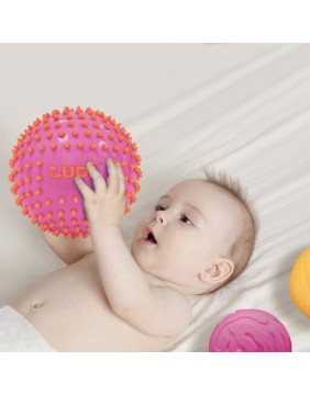 LUDI sensoriniai kamuoliukai, rožinė ir geltona, 3 vnt.