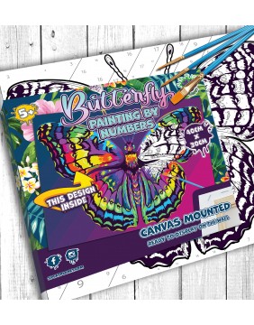 Splat Planet tapyba pagal skaičius, DRUGELIS 30x40 cm