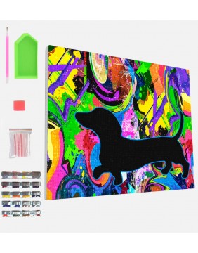 Splat Planet deimantinė dėlionė ŠUO TAKSAS 30x40 cm