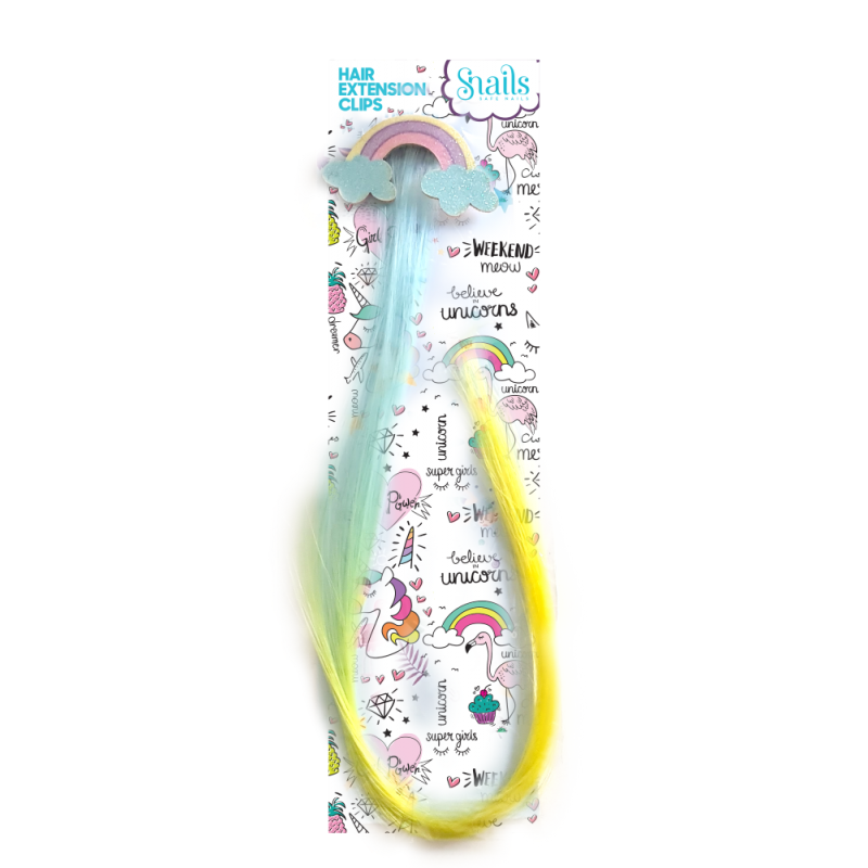 Snails plaukų sruogelė su segtuku, Vaivorykštė