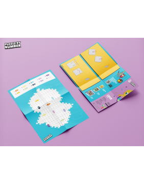 Plus Plus dėlionė pagal skaičius VIŠČIUKAS, 250 det.