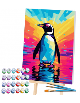 Splat Planet tapyba pagal skaičius, PINGVINAS 30x40 cm