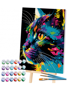 Splat Planet tapyba pagal skaičius, RYŠKI KATYTĖ 30x40 cm