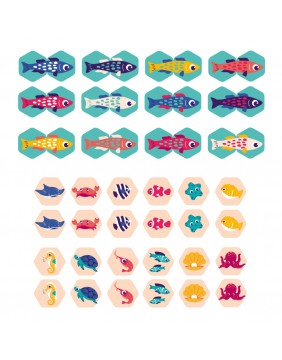 LUDI maudymosi žaislų rinkinys, Atminties kortelės