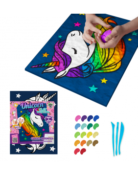 Splat Planet paveikslas iš modelino, Vienaragis 30x40cm