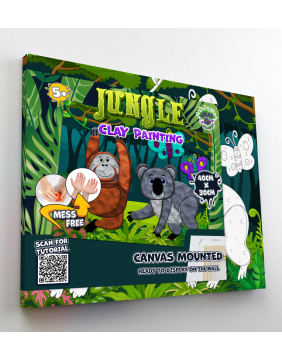 Splat Planet paveikslas iš modelino, Džiunglės 30x40cm