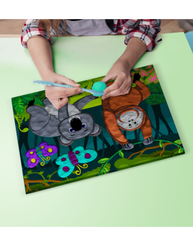 Splat Planet paveikslas iš modelino, Džiunglės 30x40cm