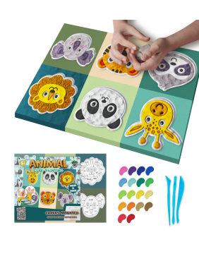 Splat Planet paveikslas iš modelino, Gyvūnėliai 30x40cm