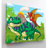 Splat Planet paveikslas iš modelino, Dinozaurai 30x40cm