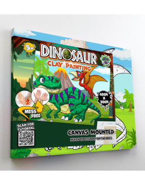 Splat Planet paveikslas iš modelino, Dinozaurai 30x40cm