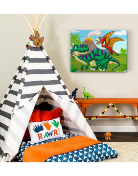 Splat Planet paveikslas iš modelino, Dinozaurai 30x40cm