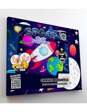 Splat Planet paveikslas iš modelino, Kosmosas 30x40cm