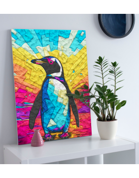 Splat Planet paveikslas iš modelino, Pingvinas 30x40cm