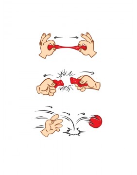 Red Castle šokinėjantis modelinas, raudonas 30 g