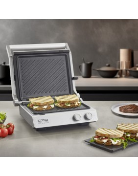Caso Double Contact Grill SteakChef – dvipusis kontaktinis grilis, 2000 W, nerūdijantis plienas