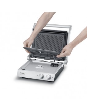 Caso Double Contact Grill SteakChef – dvipusis kontaktinis grilis, 2000 W, nerūdijantis plienas