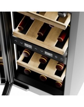 Caso Wine cooler | WineDeluxe WDU 18 | Energy efficiency class F | Built-in | Bottles capacity 18 | Black
